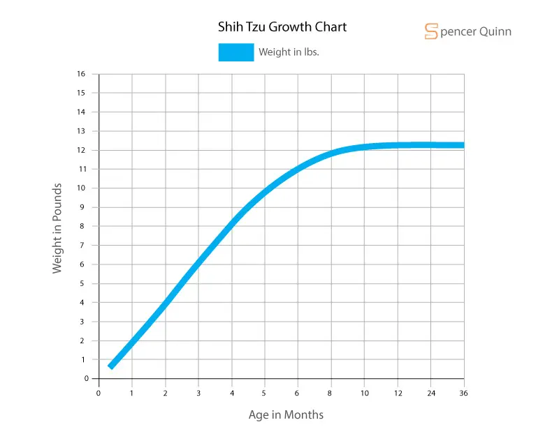 Shih Tzu Growth Chart (lbs.)